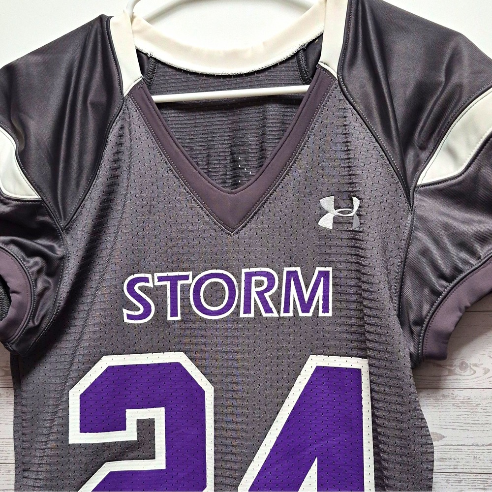Storm Football Jersey Fight Cancer Size Small Grey And Purple #24